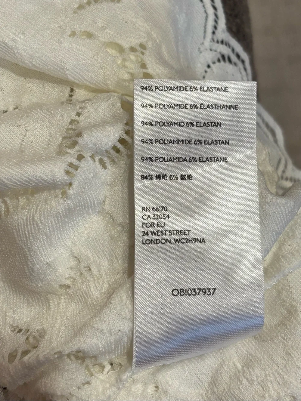 Free People NWOT Olivia Lace Top Long-Sleeve Smock Ivory Boho Blouse Women's XS